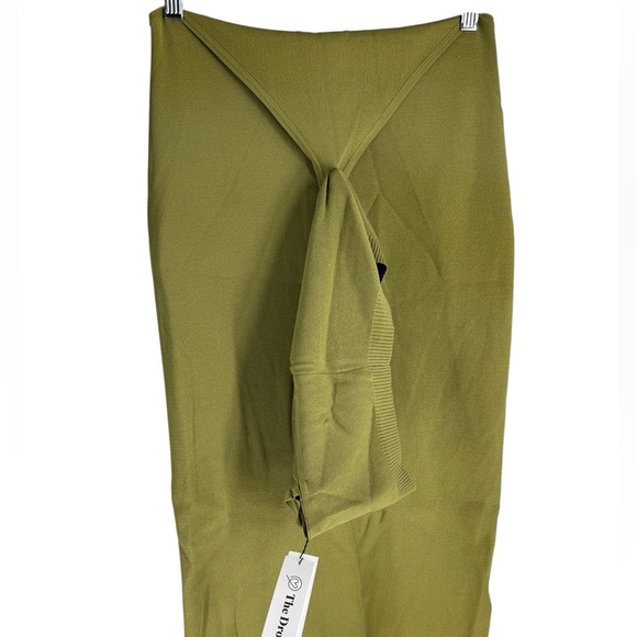 NWT the drop ZURI twist dress Olive color medium - Picture 3 of 5